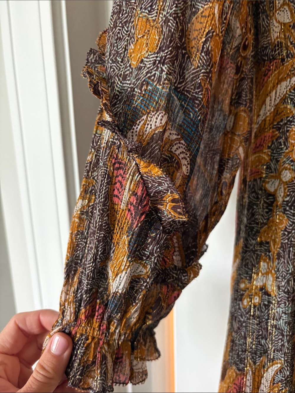 Ulla Johnson Paola Lurex Midi / Maxi Dress size 0 - Picture 4 of 10